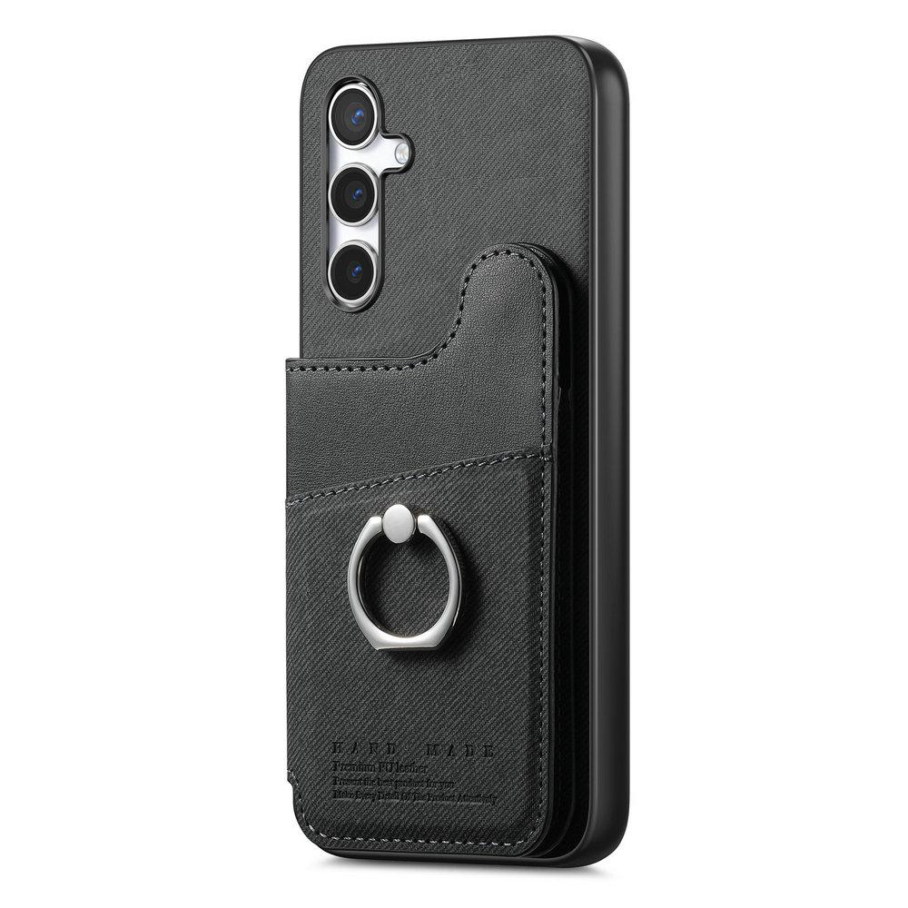 Wallet Double Button Magnet Leather RFID Card Case for Samsung Galaxy A56 A36 A26 A16 A06 A07 A57 A 16 56 A17 5G Flip Back Cover