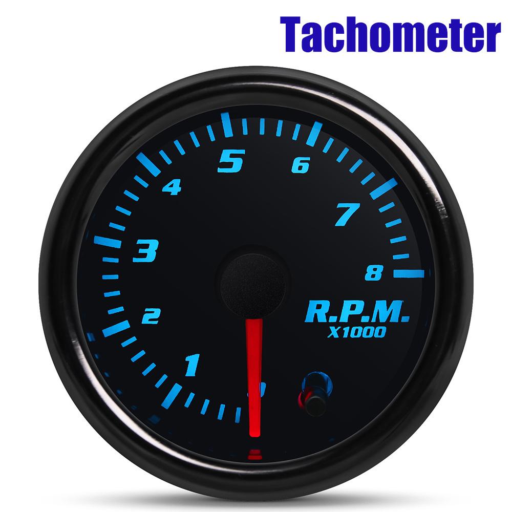 52mm 7 Color in 1 Racing Gauge Turbo Boost Gauge Bar PSI 2 Inch Water Temperature Oil Temp Volt Fuel Press Gauge Tachometer