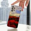 Lily Flower Red Spider Phone Case For Samsung Ultra,FE,A30,71,51,S9,10,20,Lite, S22,23,21,PIus,Transparent, Silicone