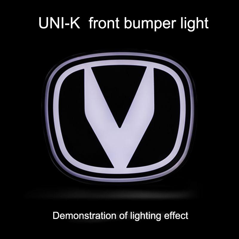 For Changan Unik Uni K 2021-2023 Car Front Rear Logo LED Light Original Decorative Illuminated Emblem Tuning Parts Accessories