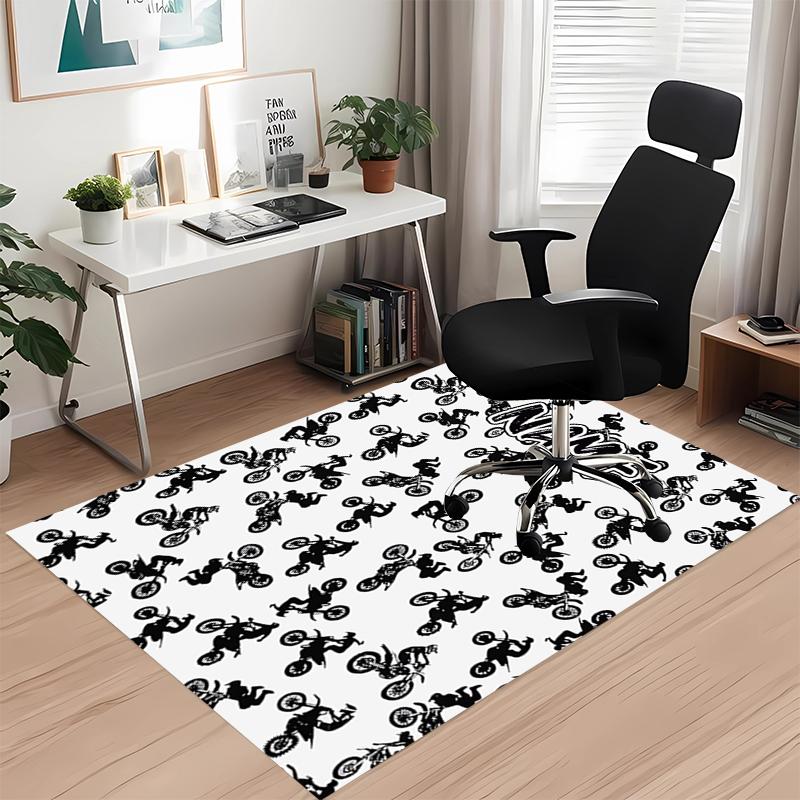 Tappeto Stampato Moto da Fuoristrada con Nome Personalizzato, per Sedia da Ufficio Soggiorno Camera da Letto Cucina Decorazioni Regali.