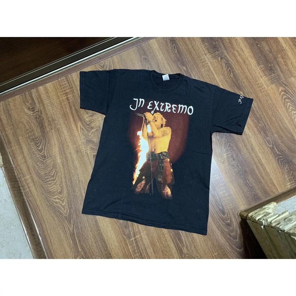 Vintage In Extremo Europe Tour 2006 Black T Shirt Size L Vintage Comfortable Soft Slightly Top For Everyday Wear