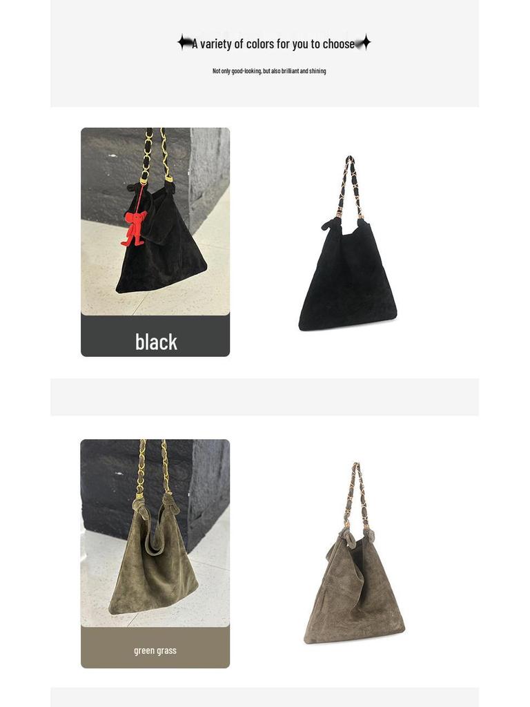 Retro Frosted Cowhide Tote - Large Capacity, Casual Single Shoulder Bucket Bag