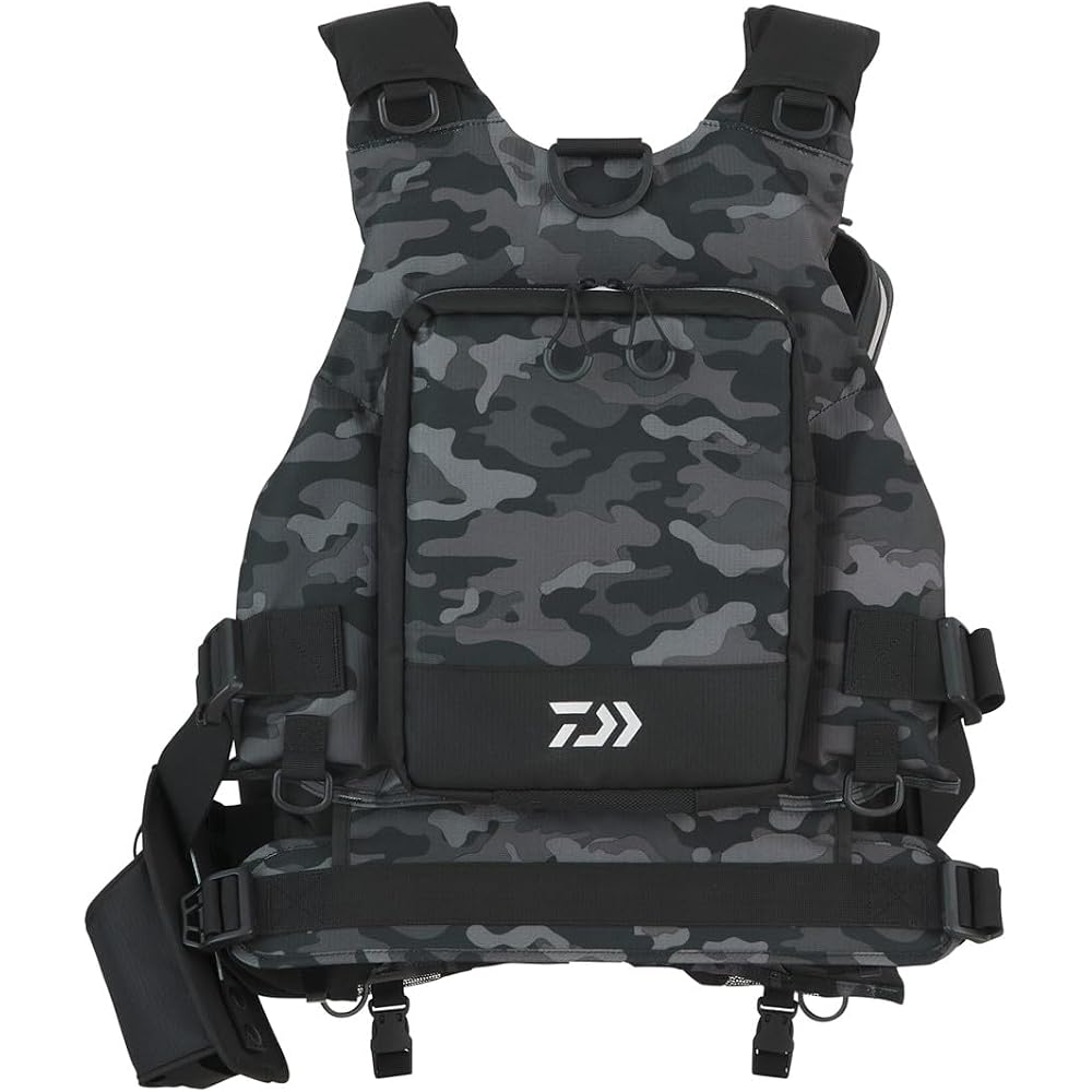 Daiwa DF-6224 Float Game Vest Black Camo Free Size Lightweight Fishing Gear