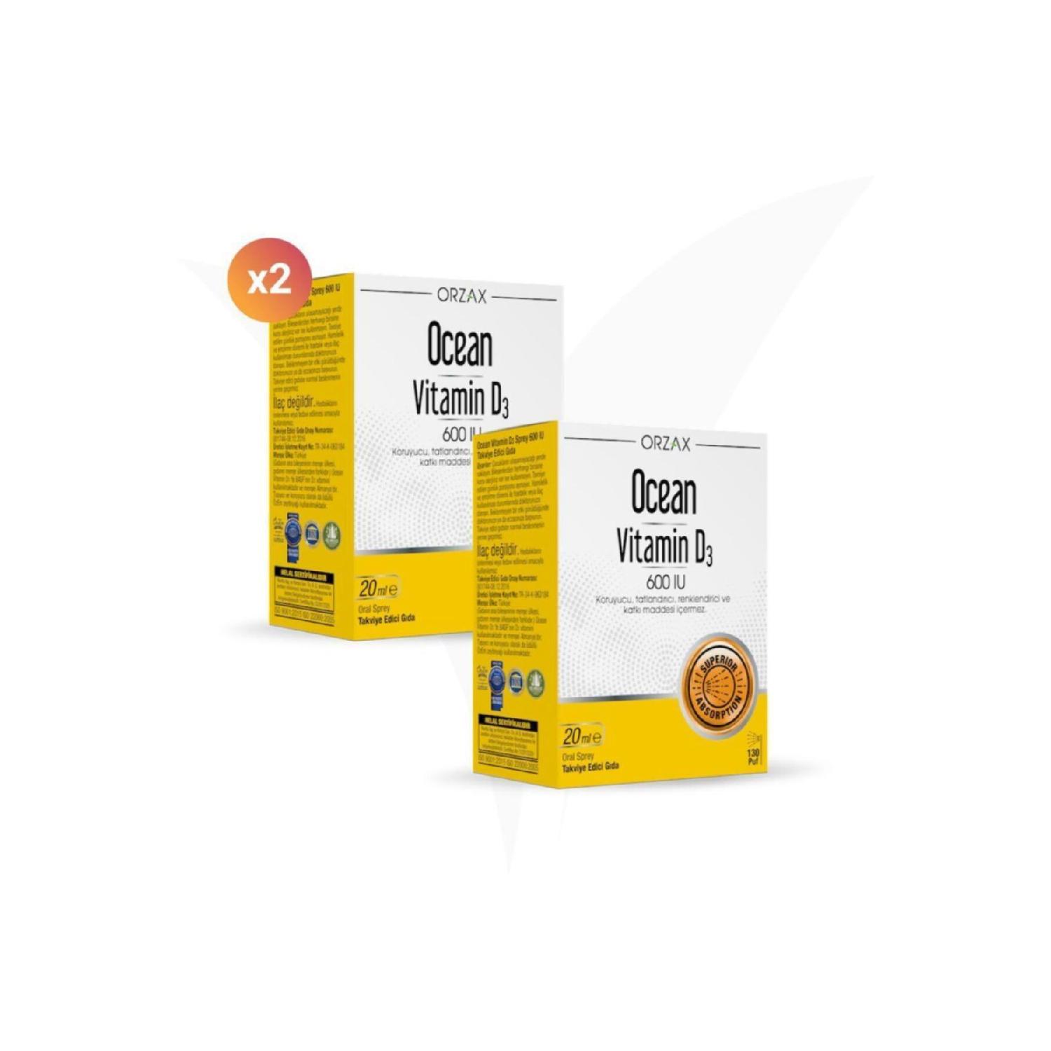 

2 Piece Ocean Vitamin D3 600 Iu Spray 20ml