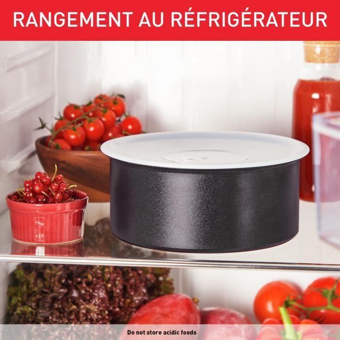 TEFAL INGENIO Couvercles hermétiques 16/18/20 cm, Compatible réfrigérateur, Compatible Ingenio, Compatible lave-vaisselle L9849002