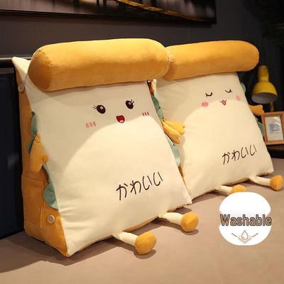 Cartoon Happy Toast Lumbar Support Pillow