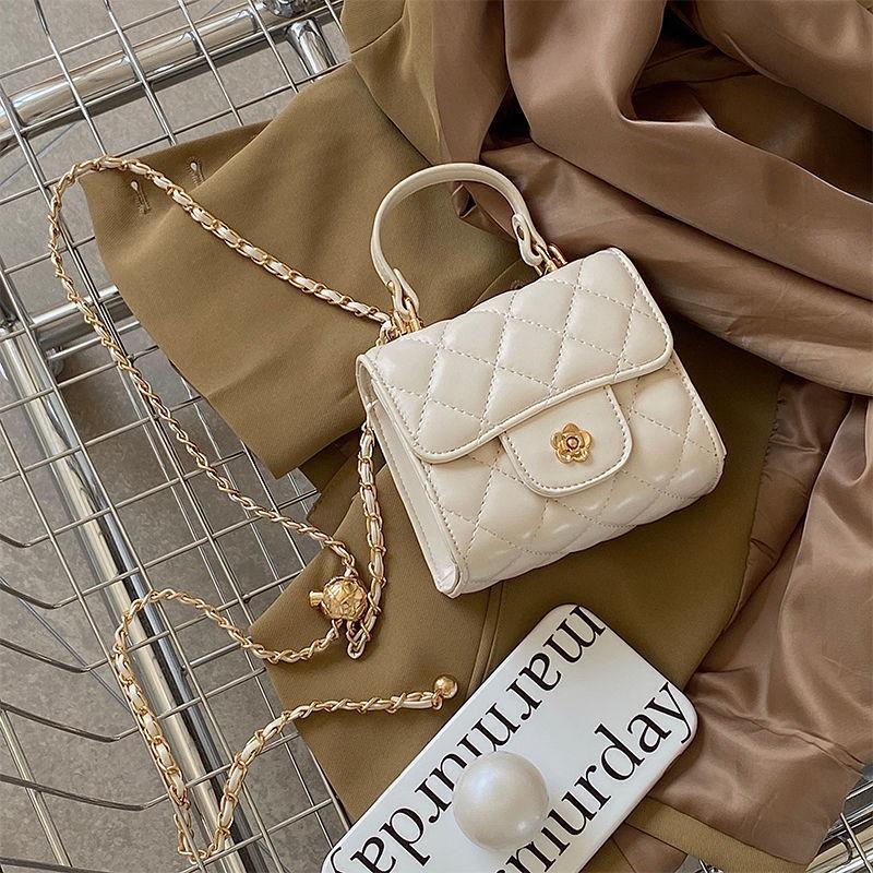Kleine Xiangfeng Ketten-Tasche Fortschrittlich Personalisiert Lässig und Vielseitig Foto Kleine Tasche Lippenrot Umschlag Kamelie Diamant-Tasche