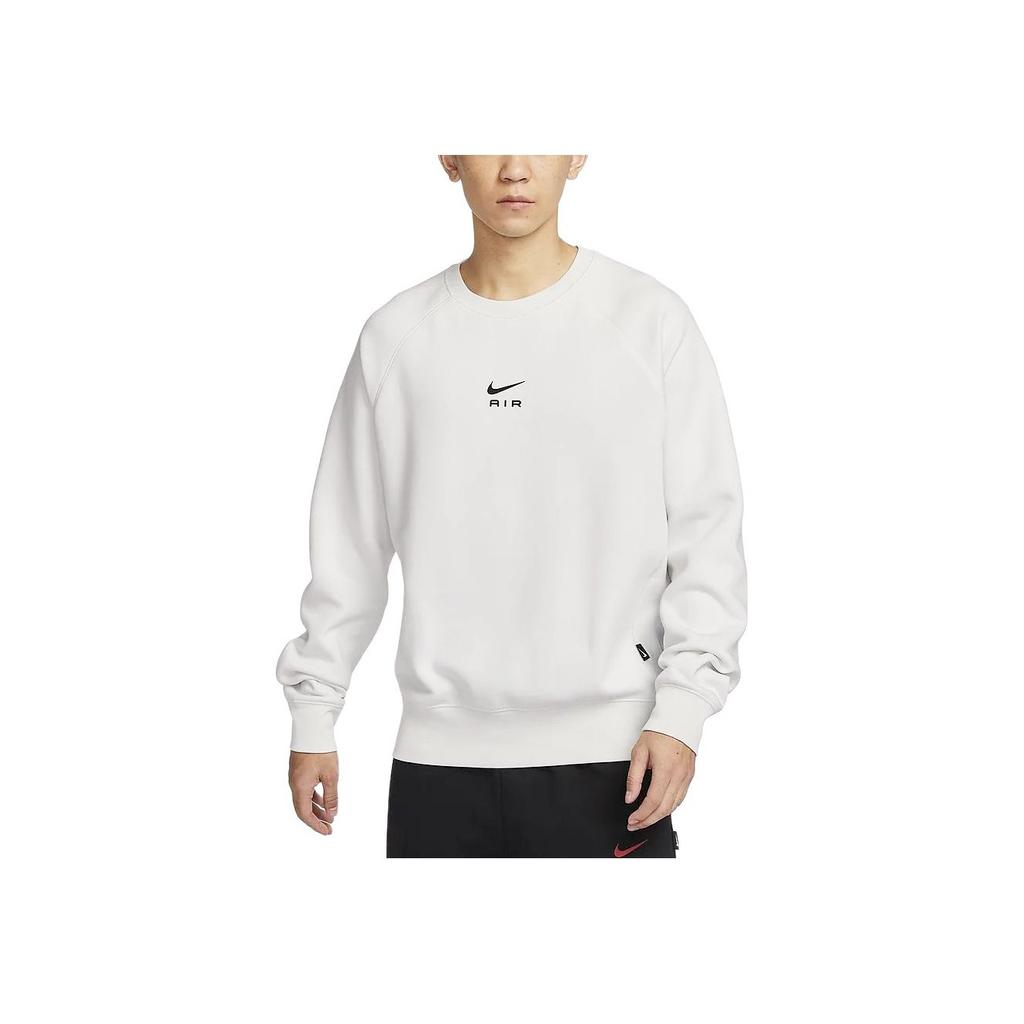Nike Air Solid Color Fleece Crewneck Sweatshirt Men Sweatshirts Mountain-White FB7204-121