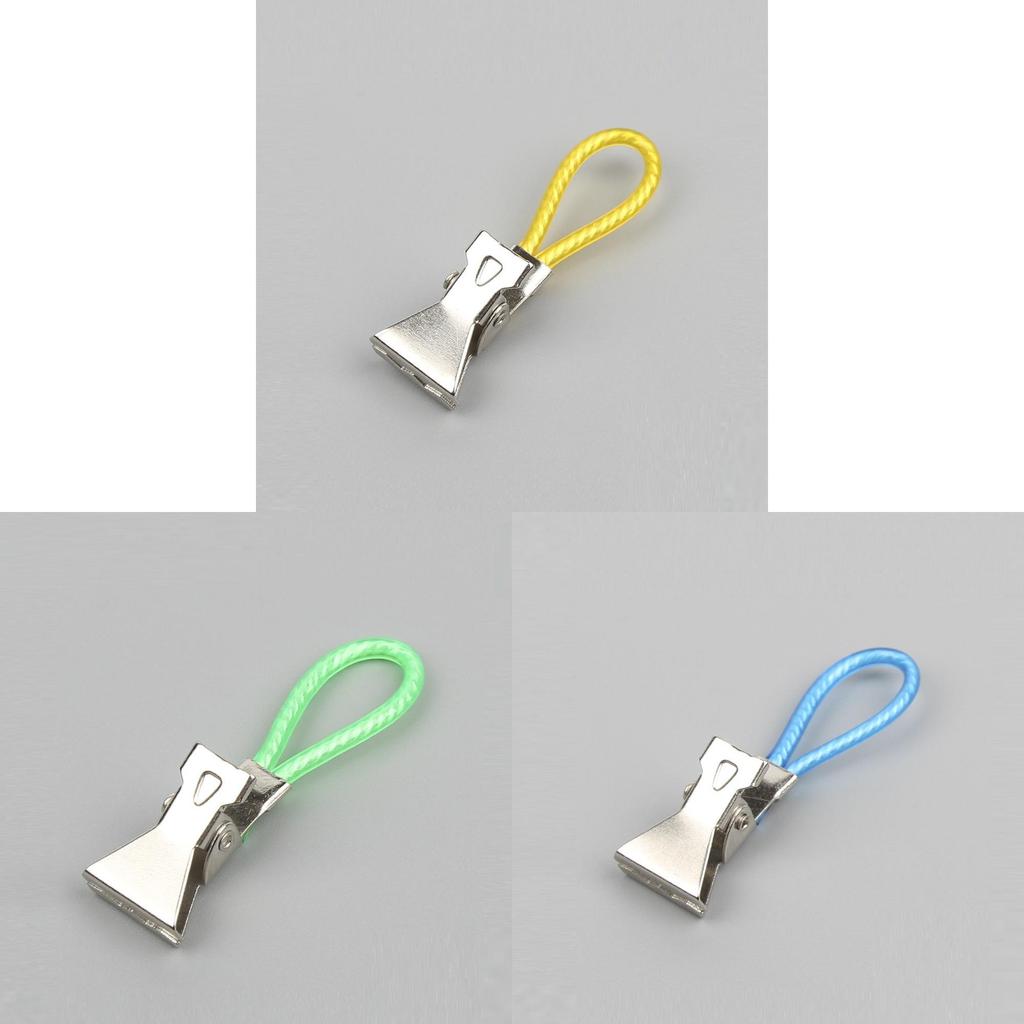 Metal Towel Clip Premium Outdoor Bath Towel Holder With Color Rope For Beach And Pool Use