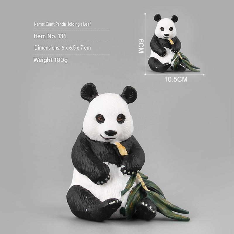Solid Wildlife Zoo Model Panda Animal Toy 7-Piece Set Realistic Animal Figures Kids Educational Toy Eco-Friendly PVC Material Gift Box