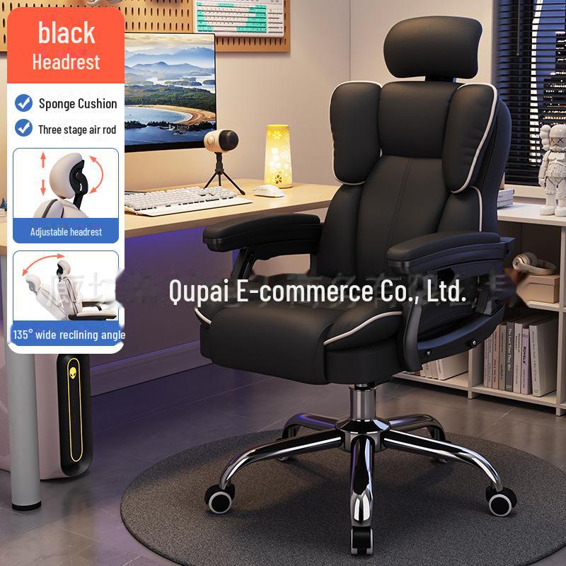 Ergonomic Gaming and Office Chair with Lumbar Support, Swivel Base, and Comfortable Backrest for Home or Dormitory Use.