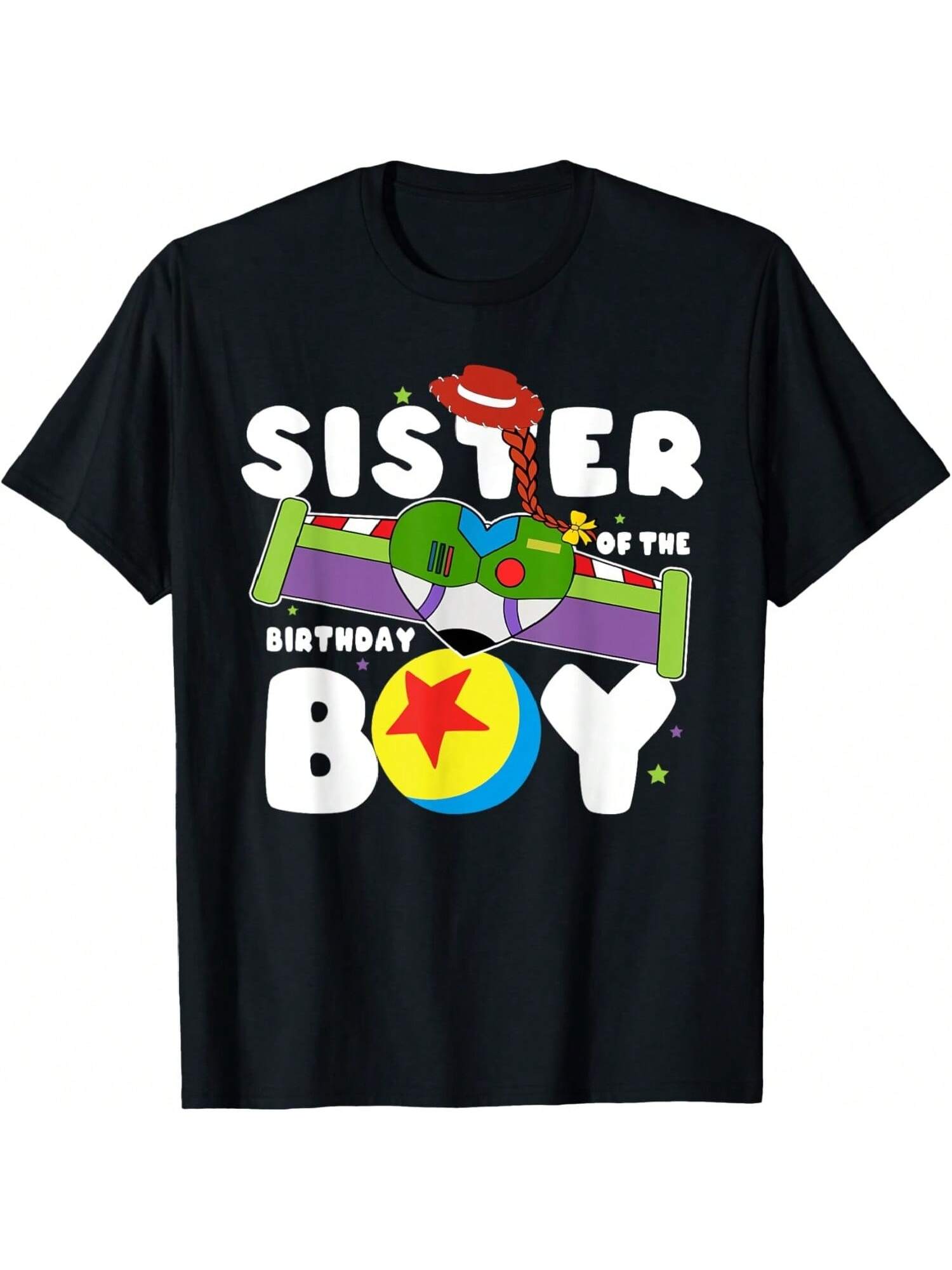 

Camiseta de cumpleaños con tema de historia graciosa para la hermana del cumpleañero, amante de los juguetes S