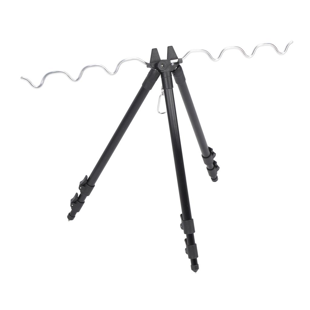 Fishing Rod Tripod Telescopic Space Saving Aluminum Alloy Sturdy Folding Tripod Sea Fishing Pole Bracket Lightweight for Beach