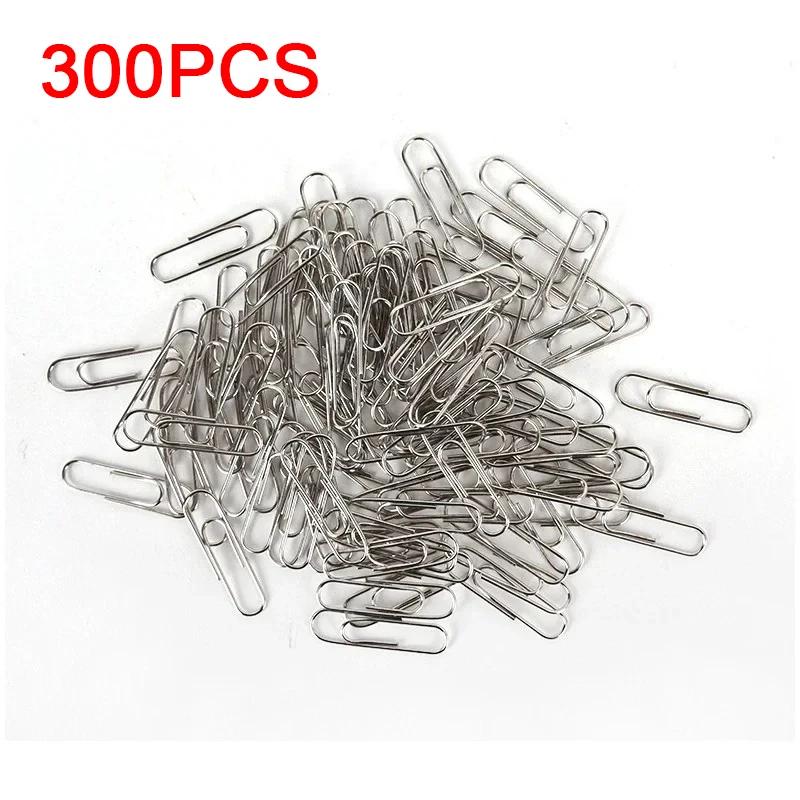 500/300/100/50 STK Metall Sølv binders for papirarbeid Rustfritt stål Bokmerke Papirklips Organiserere Kontor Skoleutstyr