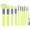 10pcs Makeup Brushes Set Wooden Handle Foundation Blending Blush Powder Makeup Brushes Kit Fluorescent Green