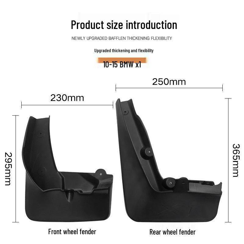 BMW X1 2016+ Reifenschmutzfänger 10-15 Weicher Schmutzfänger