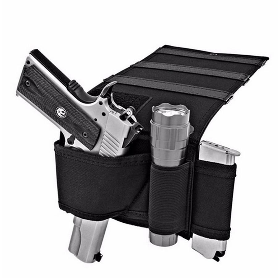 Porta pistola per sedile auto, fondina per pistola da posizionare sotto il materasso, custodia per pistola da comodino, resistente.