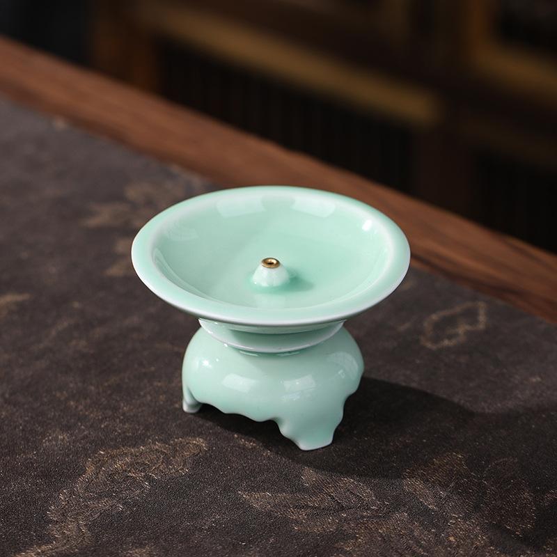 Celadon Incense Holder Home Aromatherapy Decor Tea Room Creative Chinese Incense Burner
