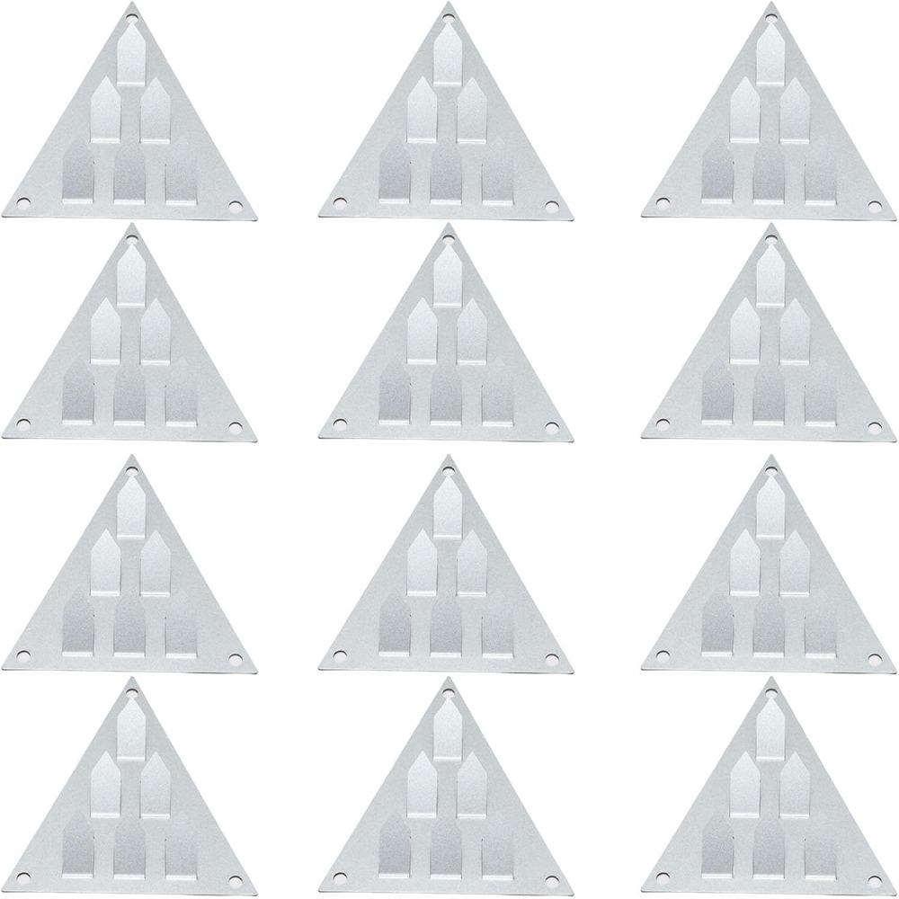 12 Pcs 6-Prong Push On Impaler Mounts With Screws Sound Isolation Clips Sound-Absorbing Panels