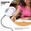 AEE4-Desk Table Top 8X Magnifying Glass Beauty Nail Salon Tattoo Magnifier Lamp Light