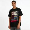 Vintage Style Letter Print Casual Loose Crew Neck Short Sleeve T-Shirt Pure Cotton T-shirt
