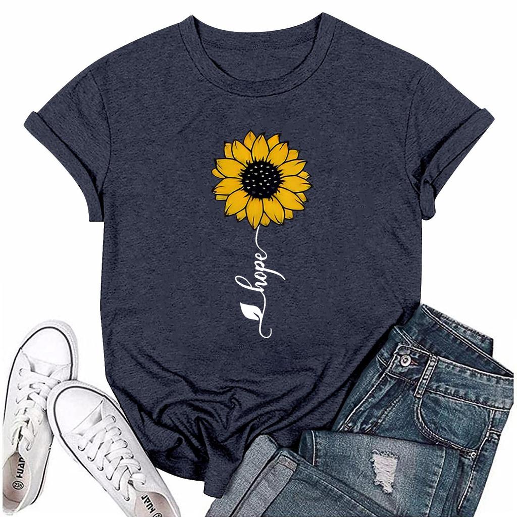 Unisex Casual Fashion Print Crewneck Loose T-shirt