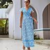 Boho potisk sexy plážové ležérní dovolenkové párty šaty potisk šaty