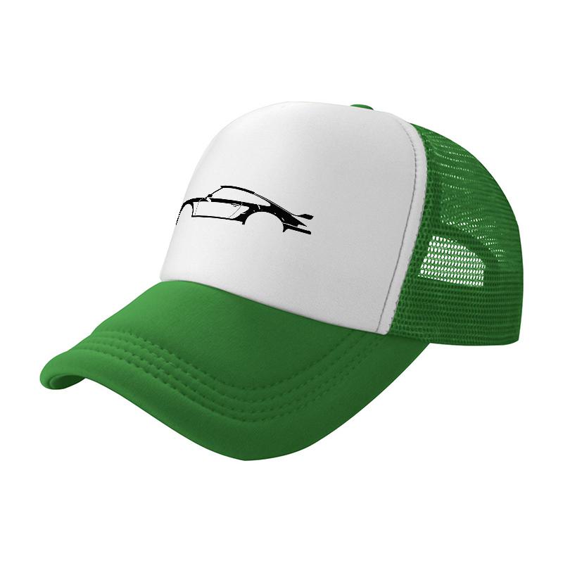 Sports Car Logo Mesh Trucker Hat Breathable Design for Outdoor Activities and Casual Wear Style StateUnisext with Classic Look