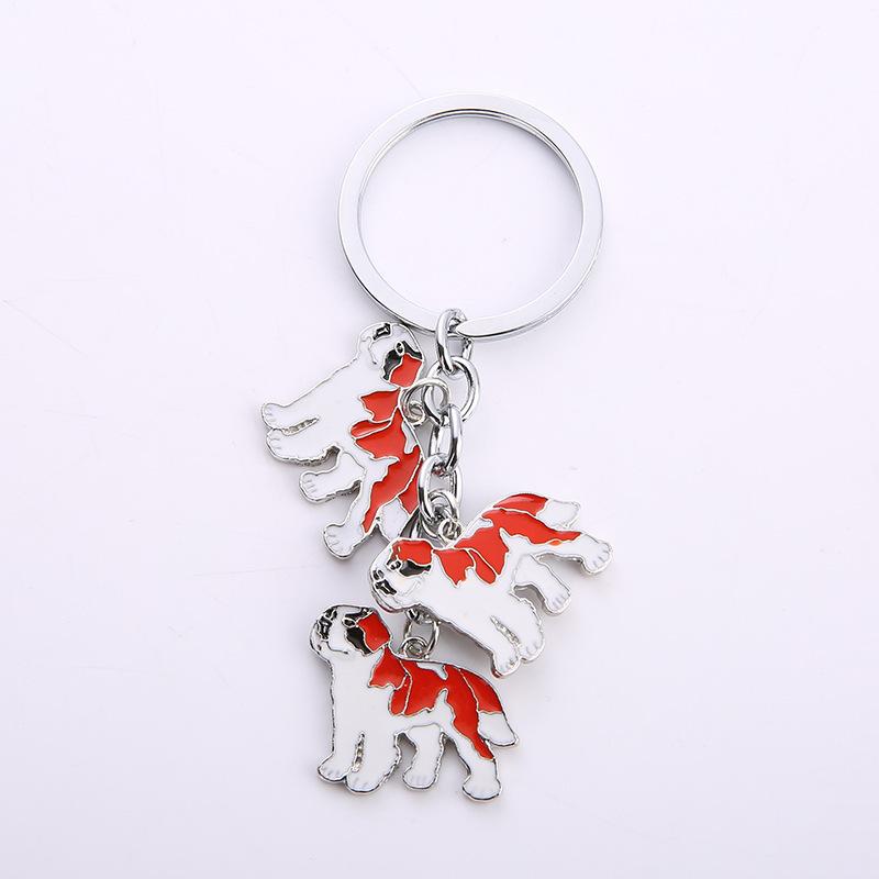 Cute Dog Keyring Gifts Fashionable Animal Charms Small Accessories Car Keyrings and Bag Charms