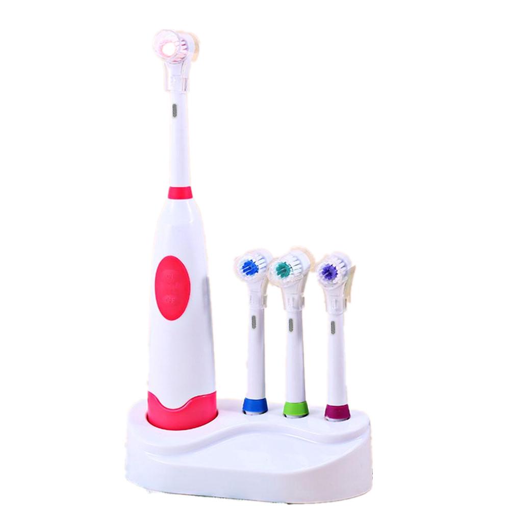 

Зубная щетка для ухода за полостью рта 360 вращающаяся водонепроницаемая электрическая для детей розовый