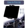 Adjustable Vehicle Cup Holder Mount For Smartphones And Tablets Up To 17inches With Secure Spring Clip