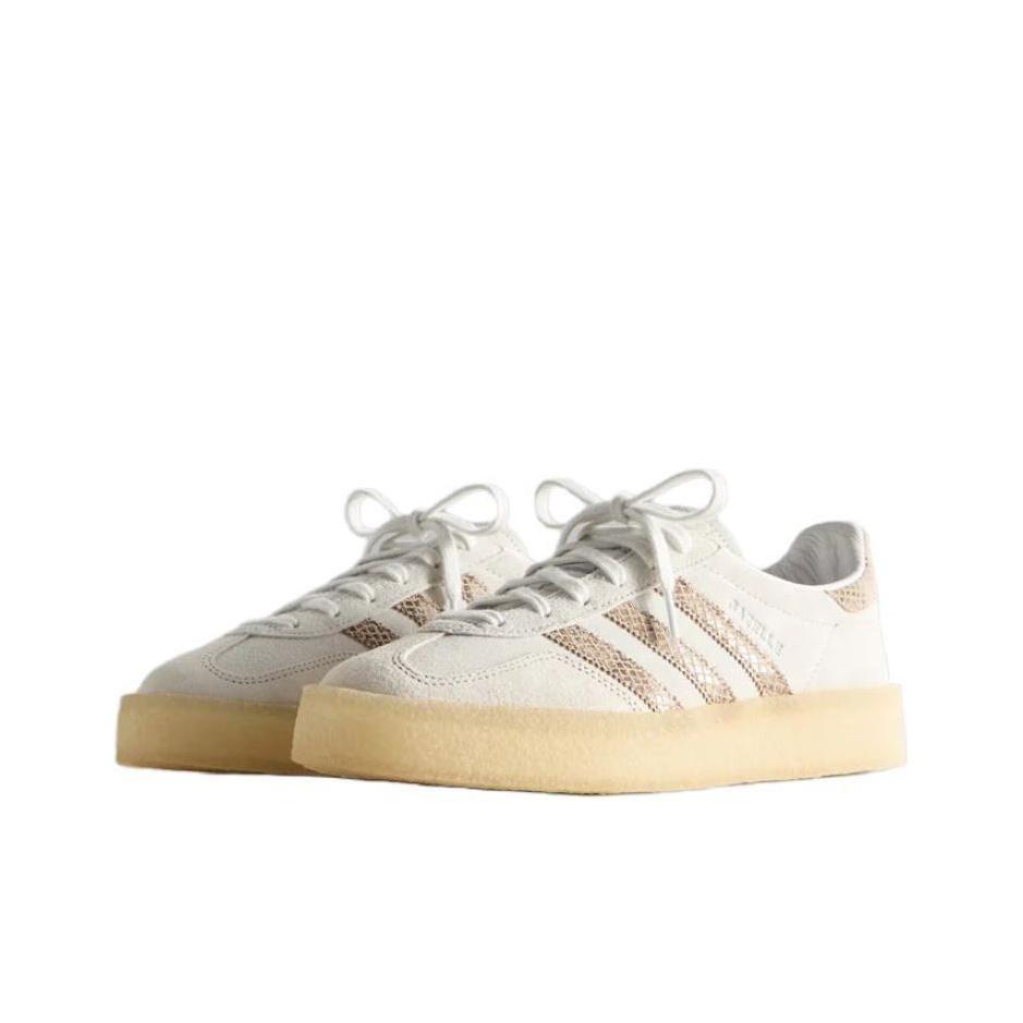 Ronnie Fieg x Clarks x adidas 8th Street Gazelle Indoor Kithmas Sneakers Unisex Crema Bianco Cristallo Marrone JS1754
