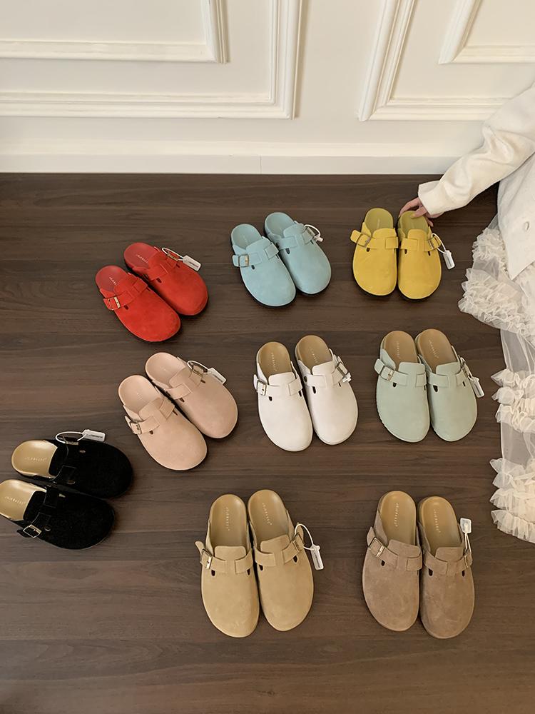Fashion Female Shoes Loafers House Slippers Platform Cover Toe Slides 2025 Soft Female Shoes Loafers Cover Toe Ladies' Slippers Platform