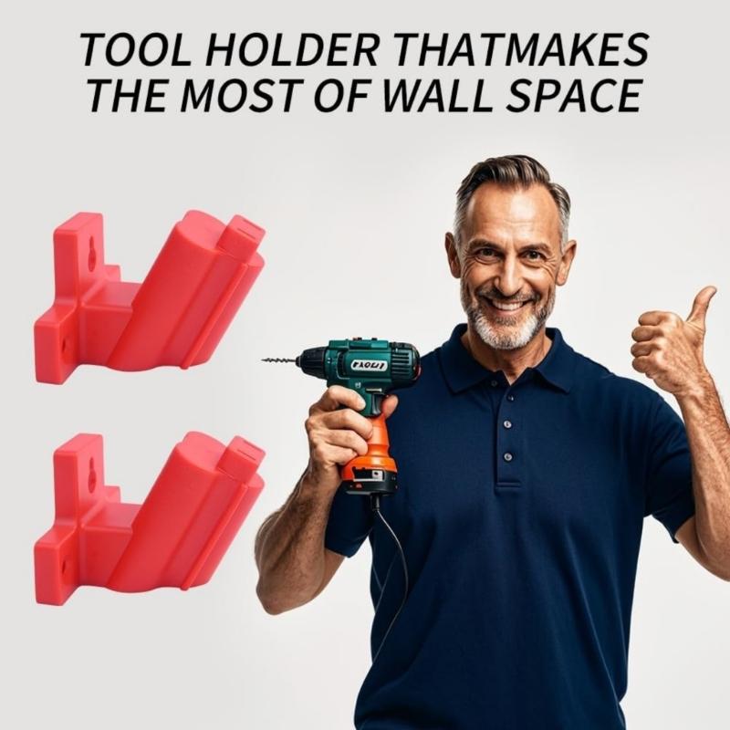 Durability Tool and Battery Holder Wall Mount Organizers with Screws for 12V Tool Batteries Easy Workshop Installation