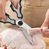 Kitchen Shears Multi-Purpose Heavy Duty Chicken Bones Shears Sharp Meat Scissors Bat-Shaped Stainless Steel Kitchen Scissors