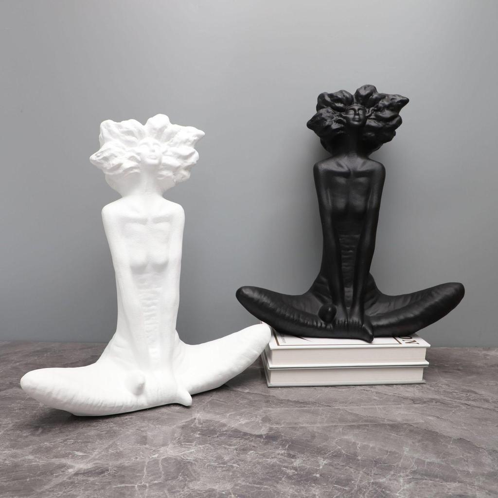 Luxury European Resin Afro Sculpture Decor for Living Room TV Cabinet