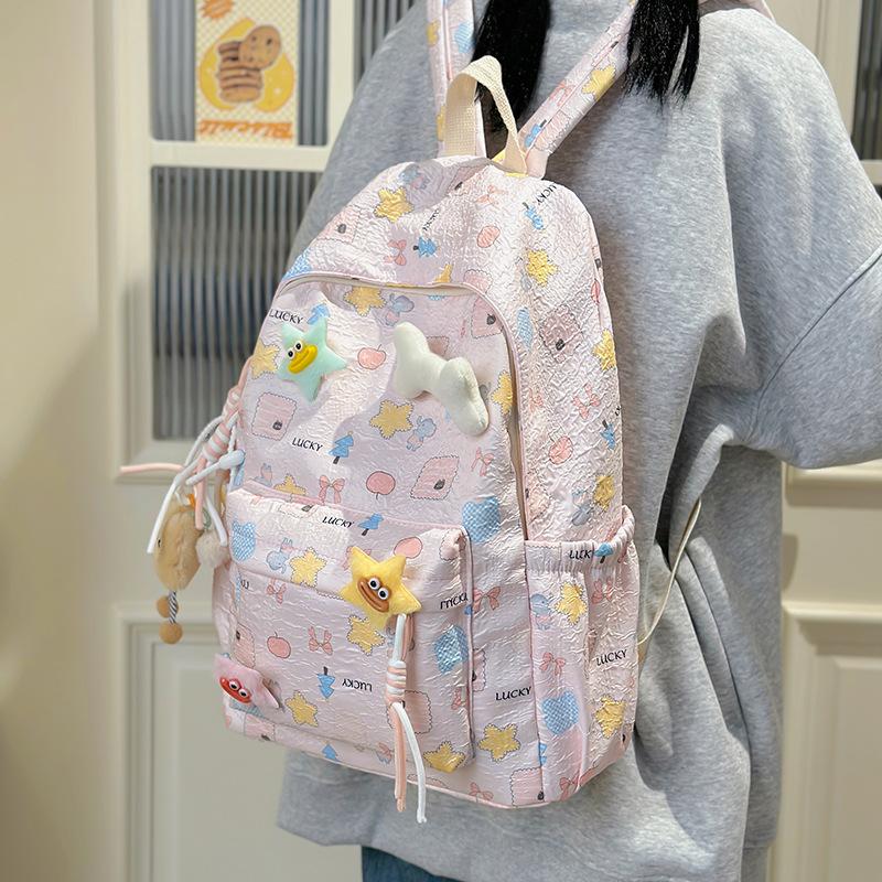 School bag High value college student school bag ins Cute large capacity soft girl girl backpack Versatile travel backpack
