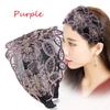 Adjustable Toothed Broadside Floral Printed Non-slip Head Hoop Hair Bands Headband Hair Accessories