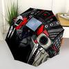 Digital Heads, Cybernetic Society Automatic Opening and Closing, 8 Rib Structure Portable Umbrella, Suitable for Men and Women In All Season