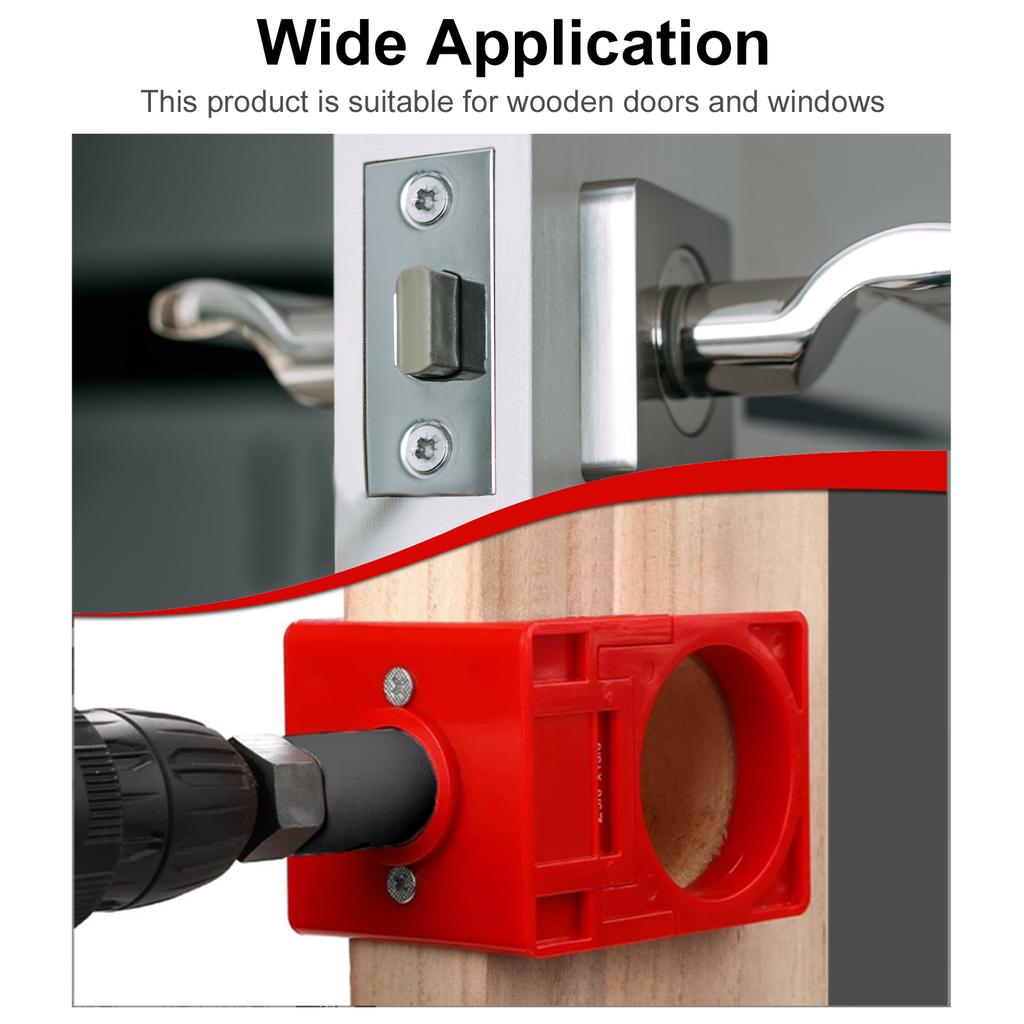 Door Lock Installation Kit Hole Saw Set For Door Knob Lock Carbon Steel Hand Tools With Guide