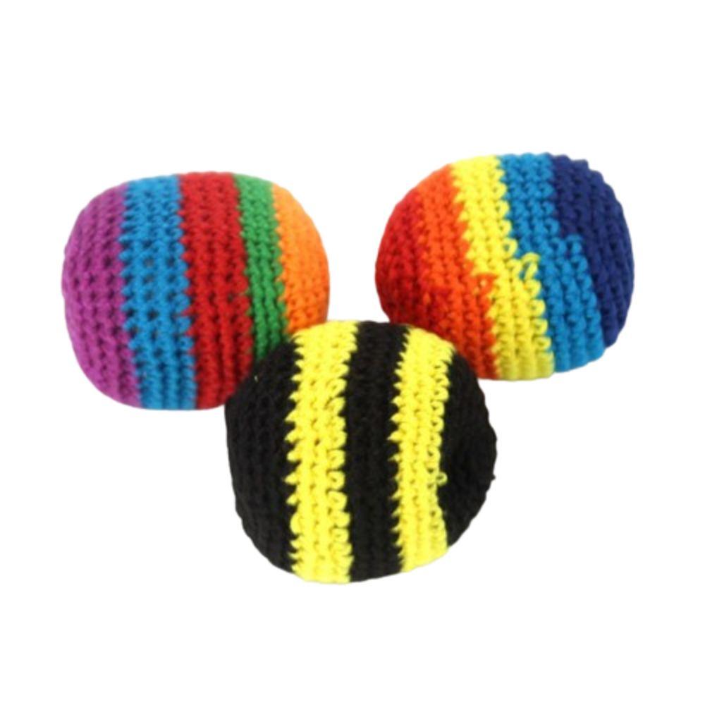 

3 шт. Мини-мячики для жонглирования Случайный цвет Шерстяная пряжа Мешочек с песком Вязаные помпоны Смешная игра 3Pcs random color