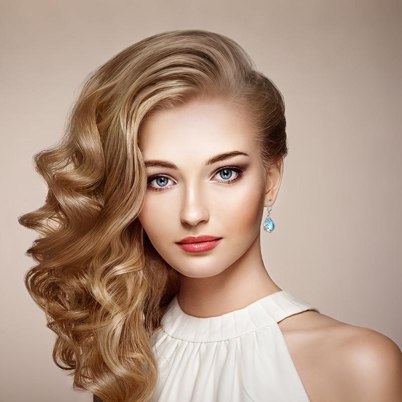 Elegante Mondstein Wassertropfen Wellen Ohrringe: Europäischer & Amerikanischer Luxus Modeschmuck