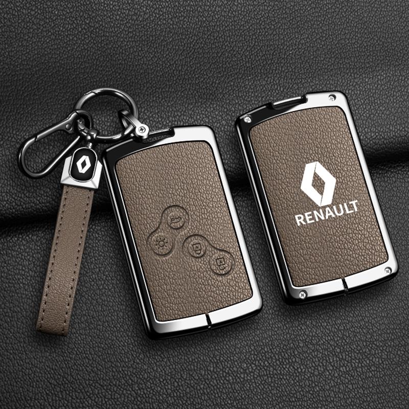Interior Stickers Zinc Alloy Car Key Case Bag Metal Key Shell For Renault Sandero Duster Clio 5 Captur Austral Kadjar Megane Lo