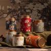 Exquisite Blumendrucke Runde Teedose Teeaufbewahrung Snacks Aufbewahrungsbox Küche Versiegelter Behälter Chinesischer Stil Teebox Praktisch