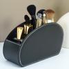 Remote Control & Cosmetic Storage Box - PU Leather Desktop Organizer