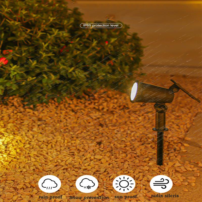 9 LED Güneş Enerjili Spot Işık Dış Mekan Su Geçirmez Spotlar Güneş Enerjili Bahçe Lambaları Peyzaj Aydınlatması Dekorasyon Yol Çim Lambası