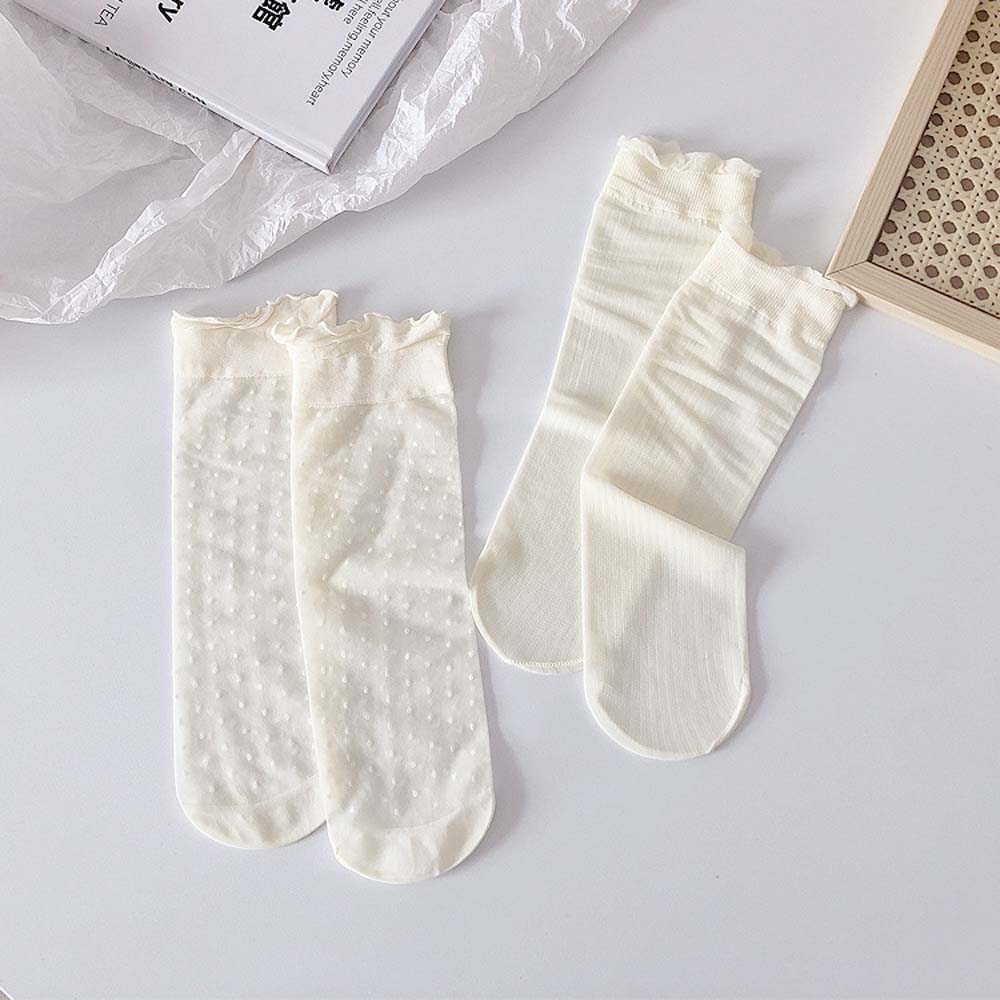 Cute College Style Japanese Lace Strawberry Lolita Socks Tube Socks Cartoon Women Hosiery
