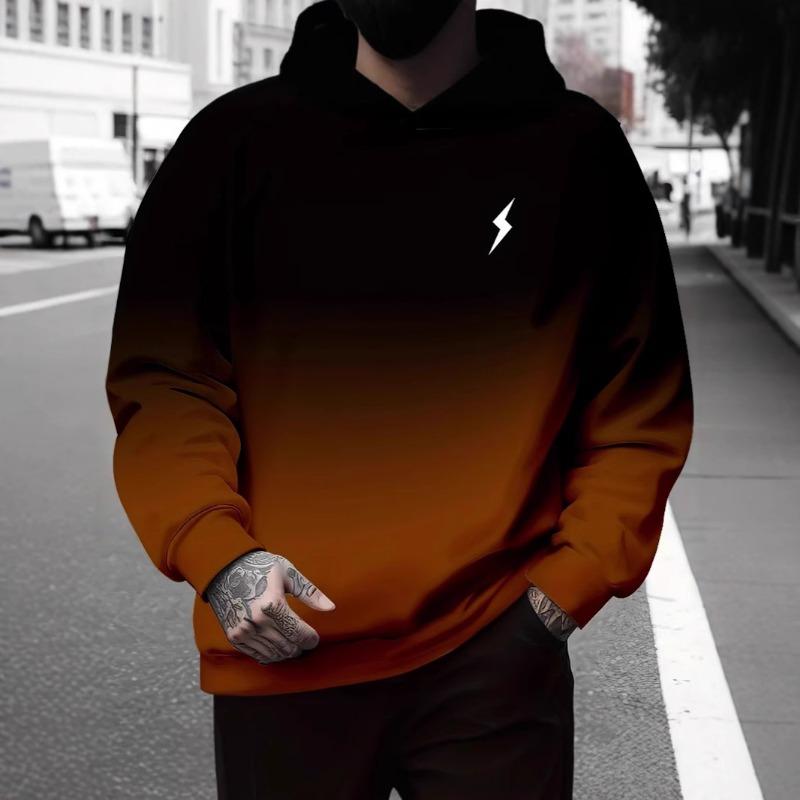 Autumn Winter Long Sleeved 3D Digital Printed Round Neck Pullover Sweatshirt for Men Loose Casual Hoodies & Sweatshirts Men’s