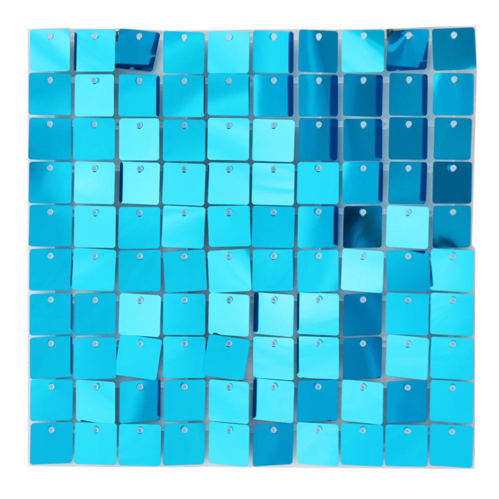 Square Shiny Snap-Lock Wind-Driven Sequin Panels for Background Wall Decoration